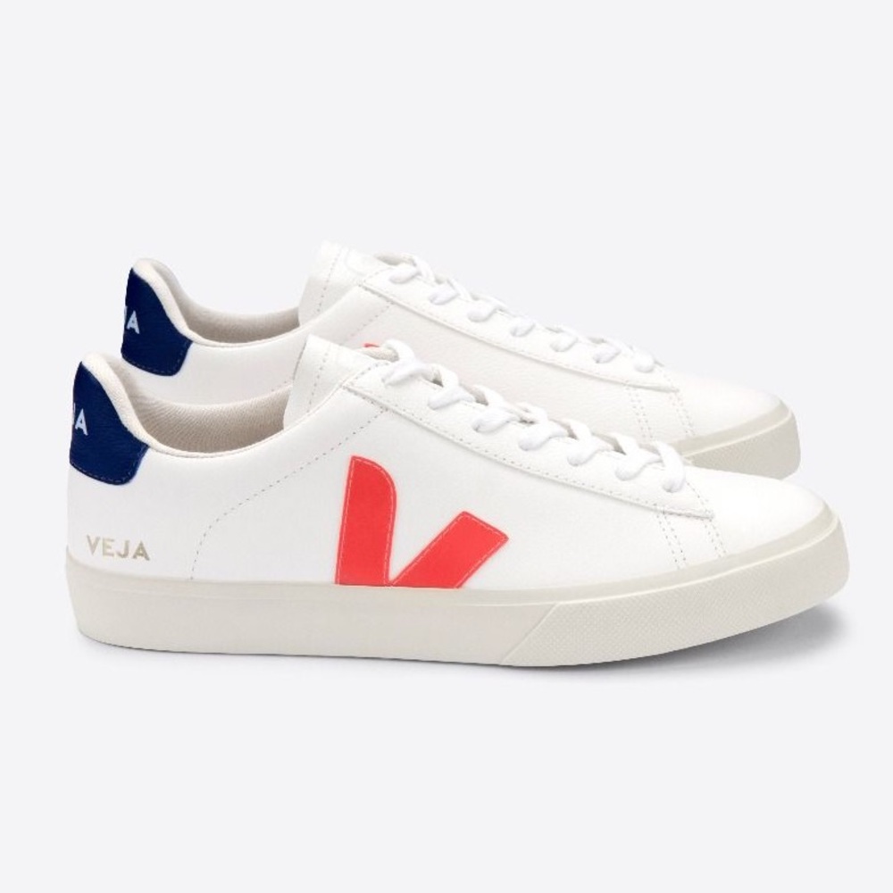 VEJA Campo Sneaker White Orange Blue Sz 38